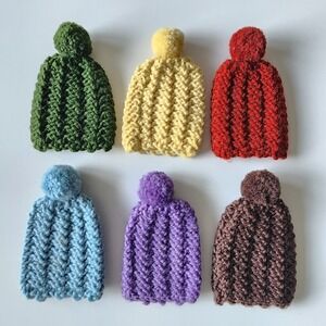 Vintage Egg Cozies Handmade 1970s Crochet Egg Cozy Set 6 Hard Boiled Egg Warmers